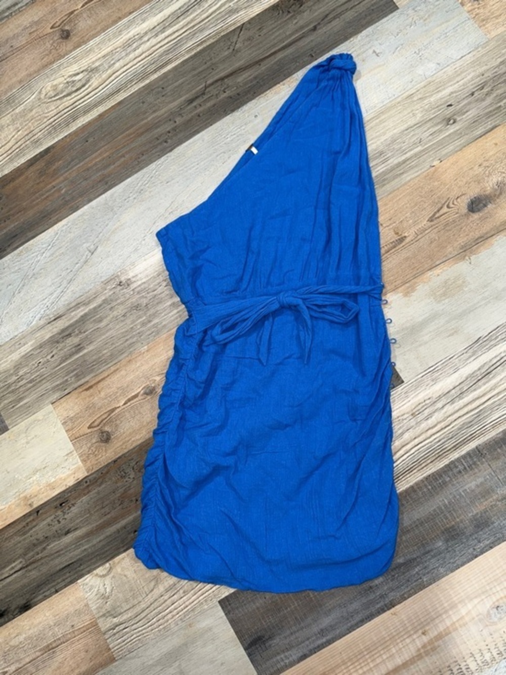 Free People One-Shoulder Blue Dress